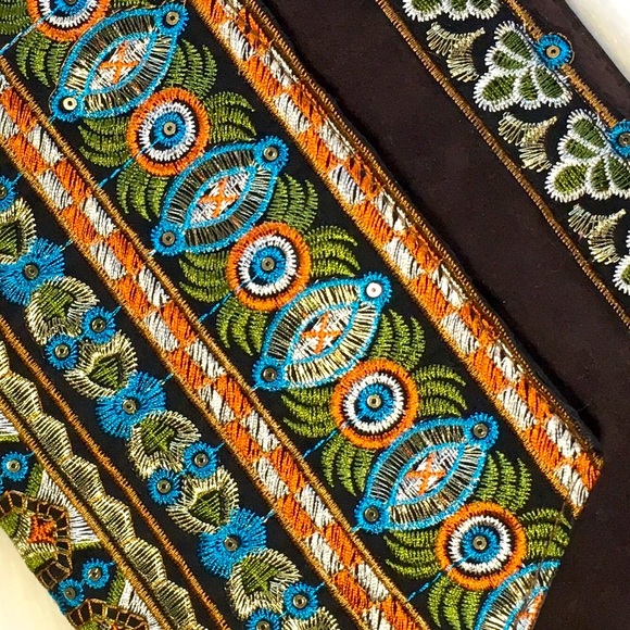 Embroidered Clutch Bag Envelope Pattern Aztec - Picture 3 of 7